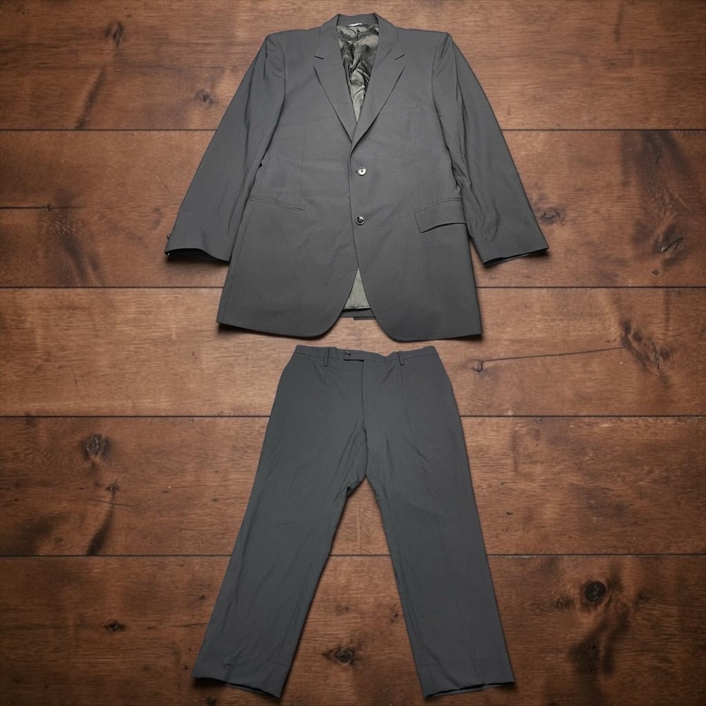 Dolce & Gabbana Mens Black Wool 2-Piece Slim Fit Suit Italy 40R 38x28 FLAWS